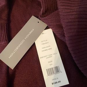 2x wine cowl neck sweater